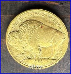 2014 $50 Gold Buffalo 1 Oz. 9999 Fine Gold Bullion Collectible Coin In Air Tite