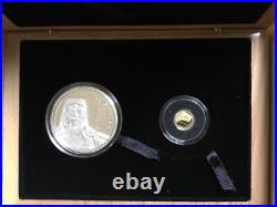 2014 Bank Of Mongolia CHINGGIS KHAAN 1000 Togrog Gold & Silver Coins Set