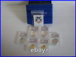 2014 Baseball Hof 6 Coin Collection-gold, Silver, Clad Pcgs 70 +bonus