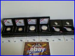 2014 Baseball Hof Complete 7 Coin Collection-gold, Silver, Clad & Young Collector