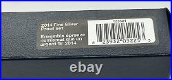 2014 Canada. 9999 7-Coin Fine Silver Proof Set with Gold Plated Dollar 100th Ann