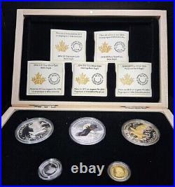 2014 Canada Bald Eagle (3) 1 oz. Silver Coin & 1/10 Gold & Platinum 5 Coin Set