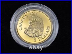 2014 Canada Bald Eagle (3) 1 oz. Silver Coin & 1/10 Gold & Platinum 5 Coin Set