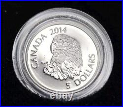 2014 Canada Bald Eagle (3) 1 oz. Silver Coin & 1/10 Gold & Platinum 5 Coin Set