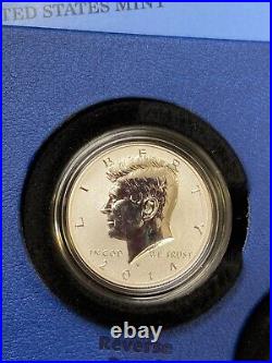 2014 Kennedy Half-Dollar 50th Anniversary Silver Coin Collection. Perfect