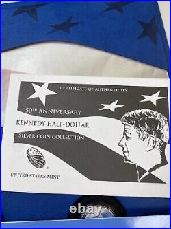 2014 Kennedy Half-Dollar 50th Anniversary Silver Coin Collection. Perfect