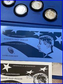 2014 Kennedy Half-Dollar 50th Anniversary Silver Coin Collection. Perfect