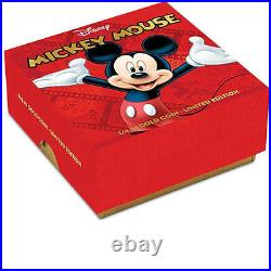 2014 Niue $25 1/4 Oz. 999 Fine Gold Proof Coin Disney World Land Mickey Mouse