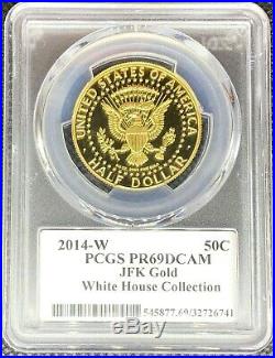 2014-W US Gold JFK Half Dollar Kennedy 50C PCGS PR69 DCAM White House Collection