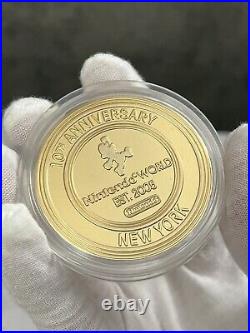2015 Nintendo World 10th Anniversary Mario Gold Coin NYC Rare Collectible