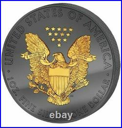 2016 1 Oz Silver Golden Enigma AMERICAN EAGLE 30Th Anniv PREMIUM Ruthenium Coin