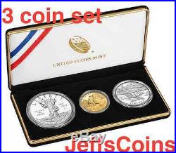 2016 3 Coin Set 100th Anniversary National Park Service New W $5 Gold Proof 16CG