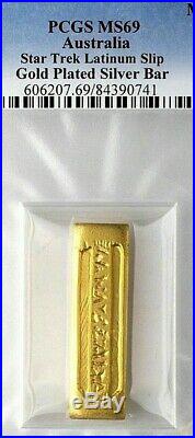 2016 Star Trek Latinum Slip Gold & Pure Silver Bar Pcgs Ms 69 $9.99