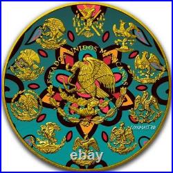 2017 Mexican DAY OF THE DEAD LIBERTAD 2 Oz Silver Coin, 24K GOLD. FIRST COIN