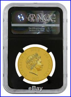 2017 Mickey Mouse Steamboat Willie Gold $250 NGC MS70 FIRST 40 STRUCK #001