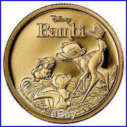 2017 Niue Iconic Disney Bambi 75th Anniversary 1/4oz Gold Proof $25 OGP SKU48694