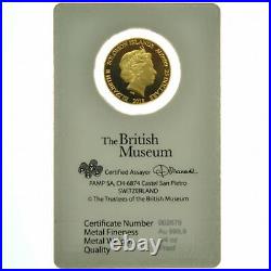 2018 British Museum Masterpiece Collection 1/4OZ Fine Gold Proof. 999 Gladiator
