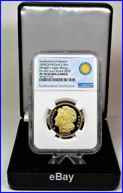 2018 Gold Smithsonian Collection 1878 Morgan's Eagle Design NGC PF70 Ultra Cameo