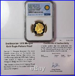 2018 Gold Smithsonian Collection 1878 Morgan's Eagle Design NGC PF70 Ultra Cameo