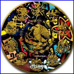 2018 Mexican DAY OF THE DEAD LIBERTAD 2 Oz Silver Coin, 24K GOLD. SECOND COIN