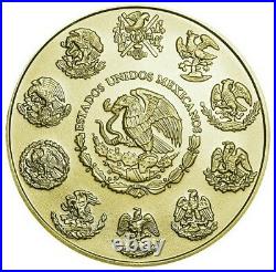 2019 1 Oz Silver MEXICAN LUCHA LIBRE LIBERTAD Coin WITH 24K GOLD