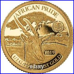 2019 African Pride 13 Nation 13 Gold Proof Coin Coins Collection Wild Nature