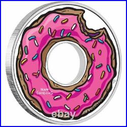 2019 The Simpsons Donut 1oz Silver Proof Coin by The Perth Mint