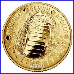 2019 W Apollo 11 50th Anniversary $5 Gold Commemorative Proof Coin OGP SKU56544