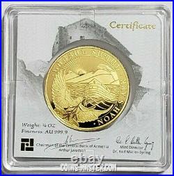 2020 1/4 Oz PROOF GOLD Armenia NOAH'S ARK Made By GEIGER Coin In Assay