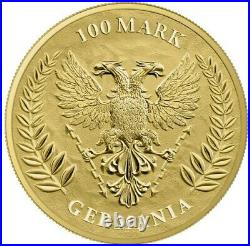 2020 1 Oz GOLD 100 Mark GERMANIA BU Coin, 200 Pieces Minted