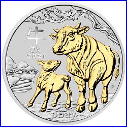 2020-2031 Australia Lunar 12-Coin GILT Collection Case + 3x issued 1oz Silver $1