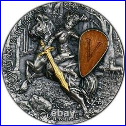 2020 2 Oz Silver $5 Niue Woman Warrior VALKYRIE PCGS MS70 Gold Shield Coin