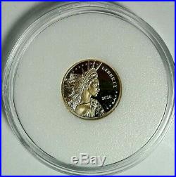 2020 $5 Flowing Hair Liberty. 24 Pure 1/10 oz Gold collectible coin