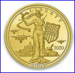 2020 $5 Liberty Peace Strength 1/10 oz. 24 Pure Gold Collectible Coin #2
