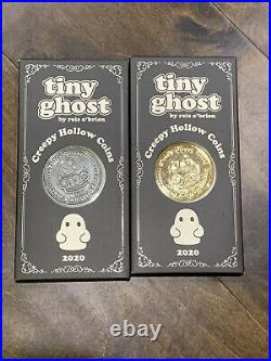 2020 Bimtoy Tiny Ghost Creepy Hollow Coins Nerdy (Gold) & Tuffy Reis OBrien