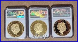 2020 COOK IS. 50c STAR WARS 40th ANNIV ESB SET OF 3 GOLD GILT NGC PF68 UC COIN