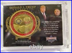 2020 Decision Donald Trump Gold Coin #TC1 GOLD FOIL 22/45 Kim Jong Un READ