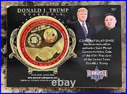 2020 Decision Donald Trump Gold Coin #TC1 GREEN FOIL 6/10 Kim Jong Un READ