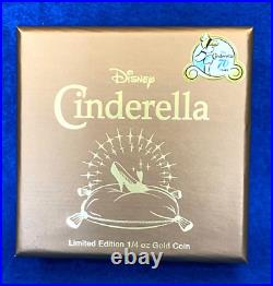 2020 Disney Cinderella 1/4 Oz. Gold Proof 70th Birthday Coin #74/100
