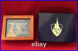 2021 WDW 50th Anniversary 24k Gold Plated Mickey Castle Coin Limited Edition