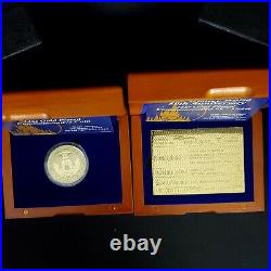 2021 Walt Disney World 50th Anniversary 24kt Gold Plated E Ticket & Mickey Coin