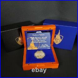 2021 Walt Disney World 50th Anniversary 24kt Gold Plated E Ticket & Mickey Coin