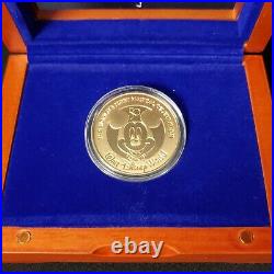 2021 Walt Disney World 50th Anniversary 24kt Gold Plated E Ticket & Mickey Coin