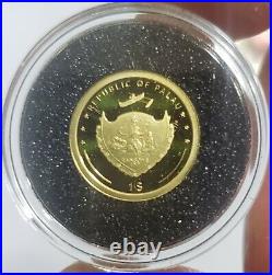 2022 1 Gram PROOF GOLD $1 Palau Ounce of Luck FOUR LEAF CLOVER Coin