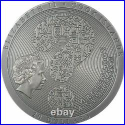 2022 3 Oz Silver $20 Archeology Symbolism TUTANKHAMUNS Antiqued Gilded Coin