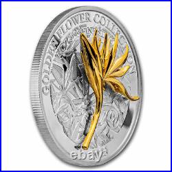 2023 Samoa 1 oz Silver Golden Flower Collection Strelitzia SKU#274830