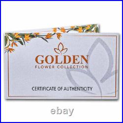 2023 Samoa 1 oz Silver Golden Flower Collection Strelitzia SKU#274830