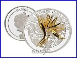 2023 Samoa 1 oz Silver Strelitzia $5 Proof Coin Golden Flower Collection