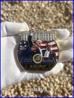 2024 Donald Trump Fight Shooting Assassination Challenge Coin