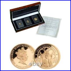 22ct Gold Queen Elizabeth II 2015 Longest Reigning Monarch 3 Piece Sovereign Set